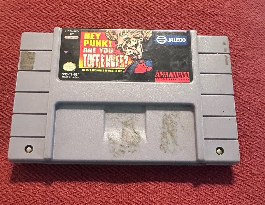 Hey Punk Are You Tuff E Nuff (Super Nintendo SNES, 1993) Cart Cartridge Only