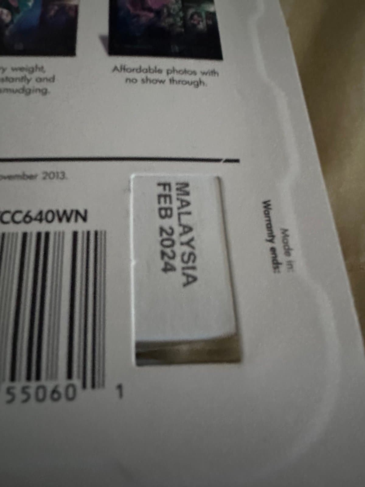Genuine HP 60 Black Ink Cartridge Exp 02/24 - Thumbnail 3