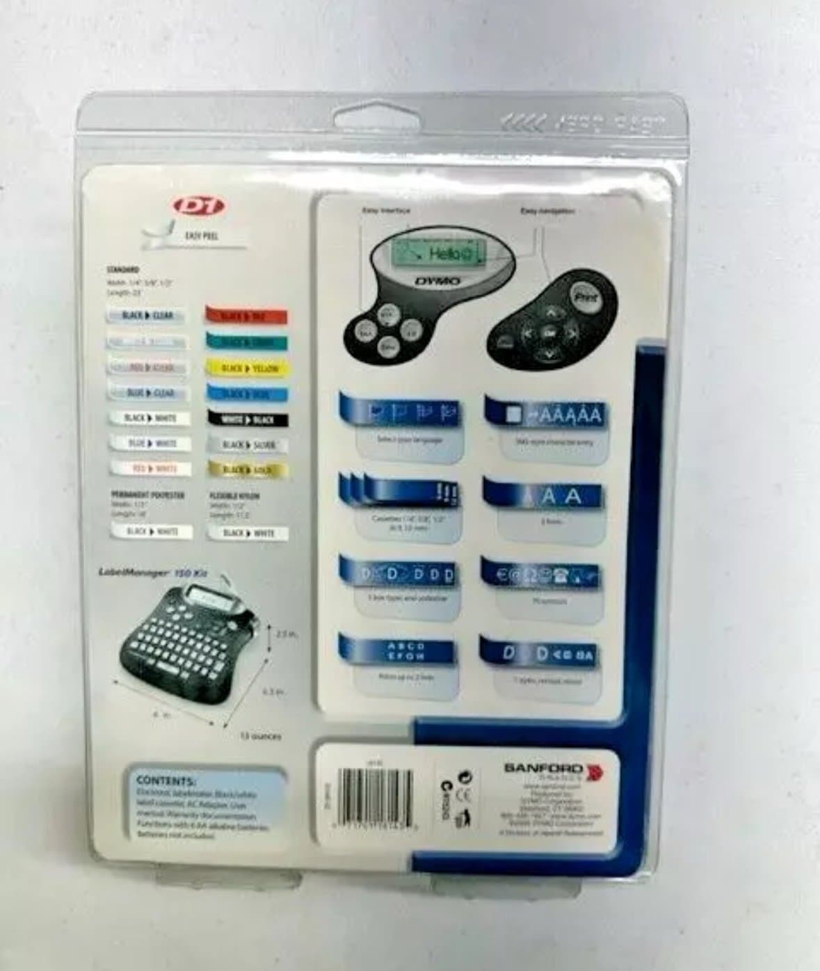 New DYMO Label Maker 150 Kit Cassette Professional Label Manager 150 Kit Sealed - Thumbnail 4