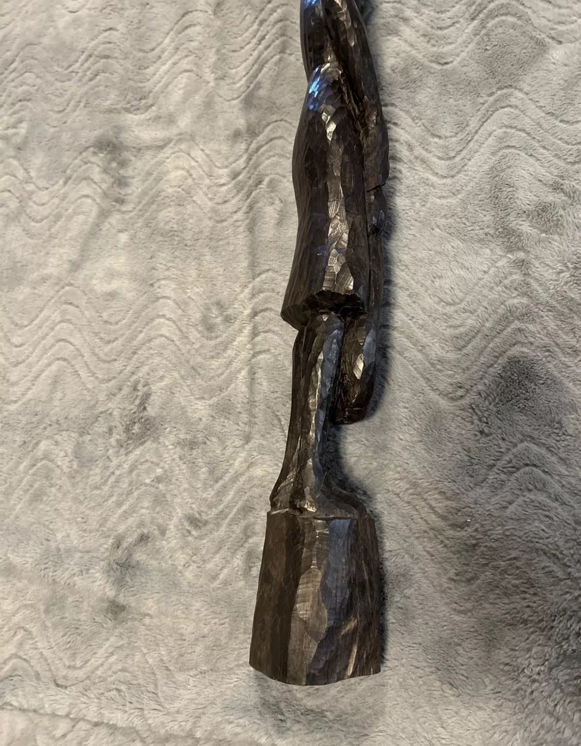African Tribal Woman Statue Nude Ebony Wood Carved Fertility Heavy - Thumbnail 10