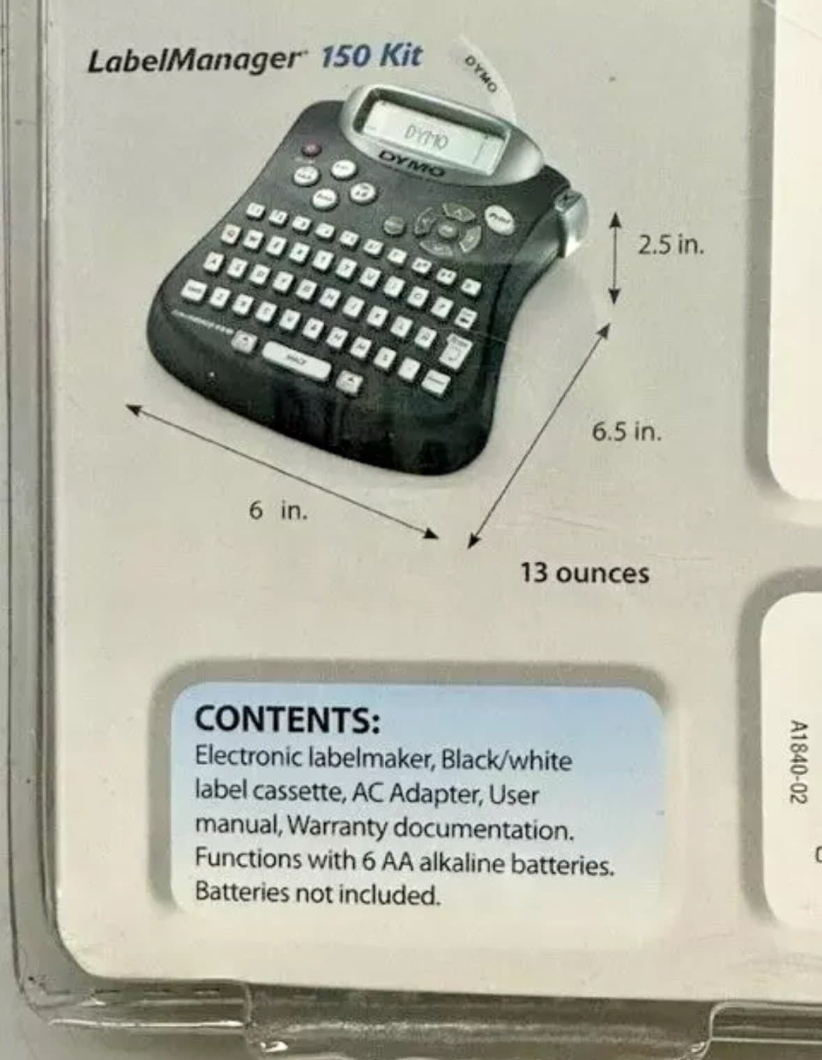 New DYMO Label Maker 150 Kit Cassette Professional Label Manager 150 Kit Sealed - Thumbnail 6