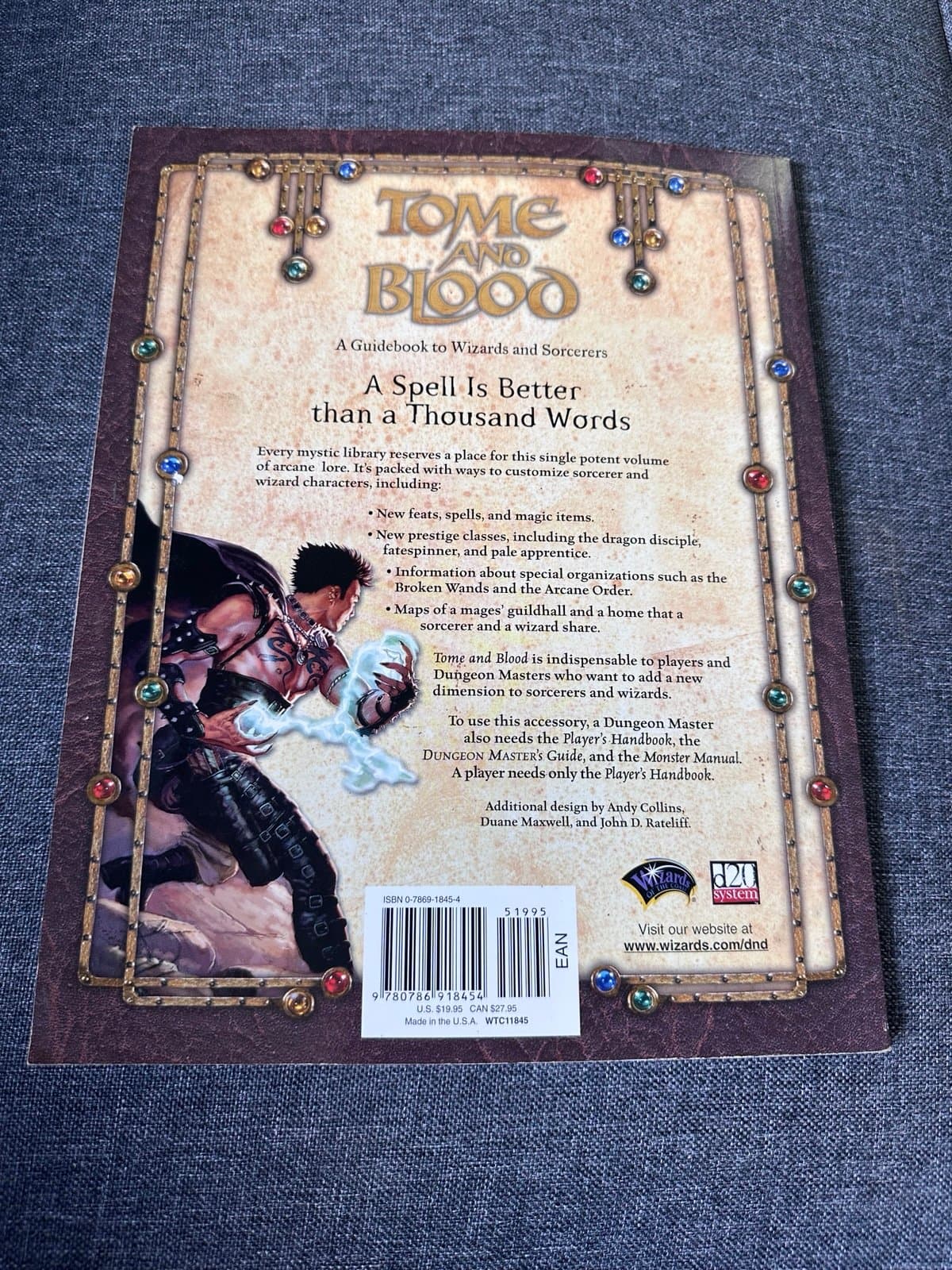 D&D 3e Tome of Blood - Wizards & Sorcerers Guide - Soft Back VGC - WTC11845 - Thumbnail 2