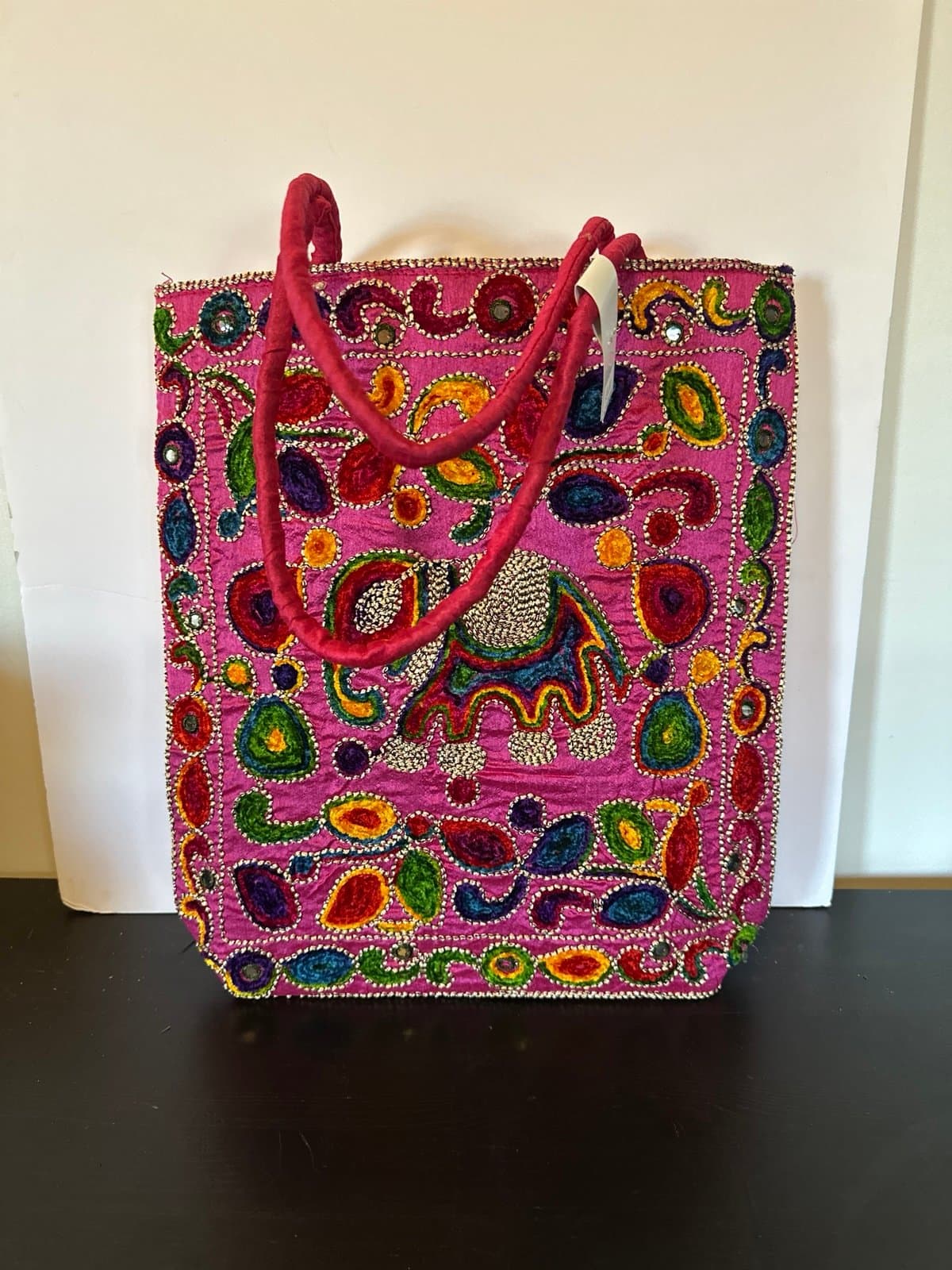 Elephant embroidered tote bag Indian Traditional Tote Bag - Banjara Bag boho NEW