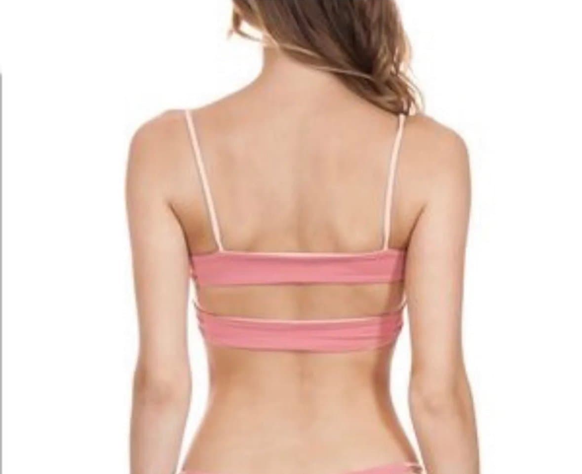 NWT KOA Sunrise Reversible Bikini Swim Top Bahamas/Bare L NEW - Thumbnail 2