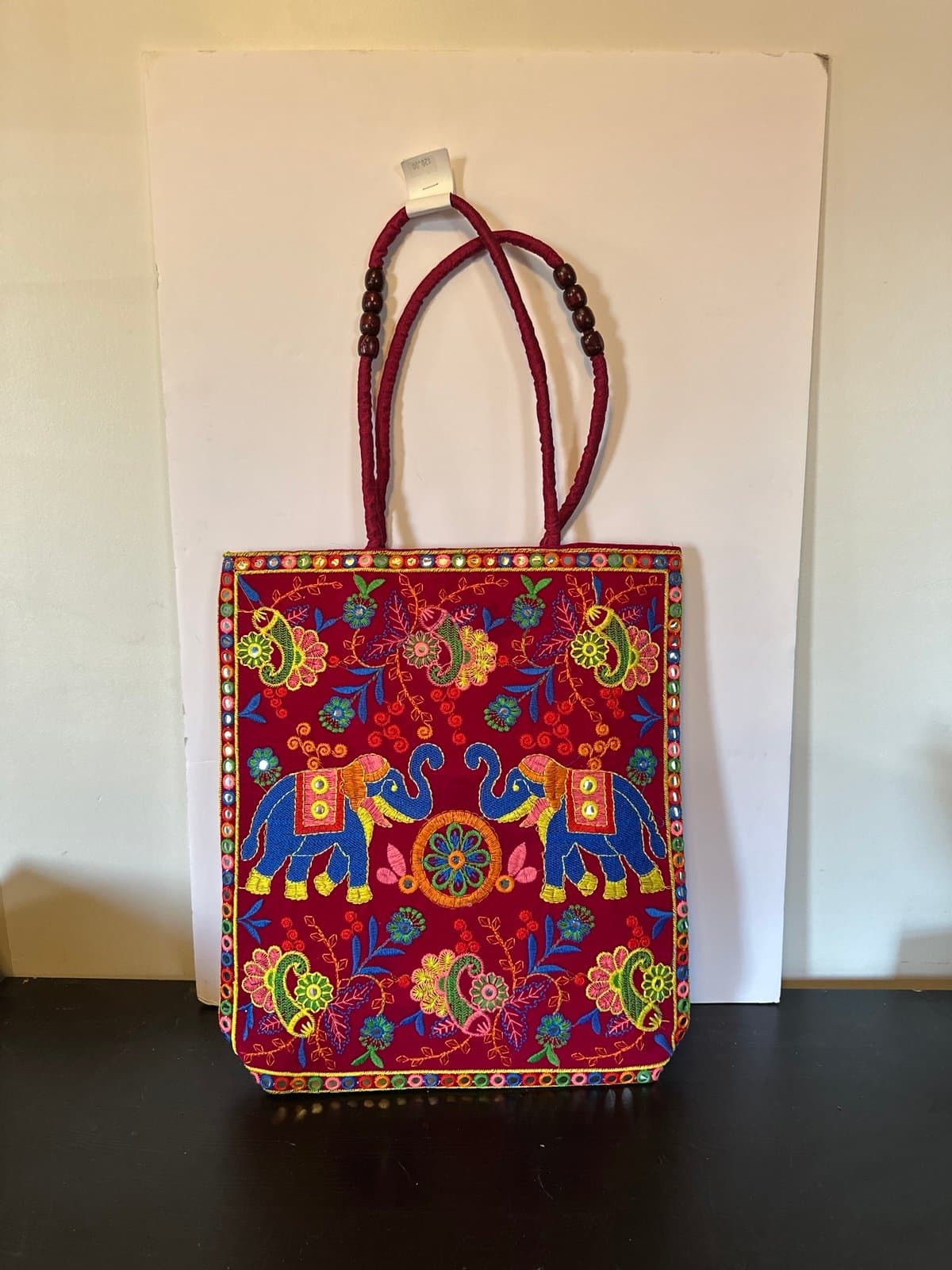 Elephant embroidered tote bag Indian Traditional Tote Bag - Banjara Bag boho NEW