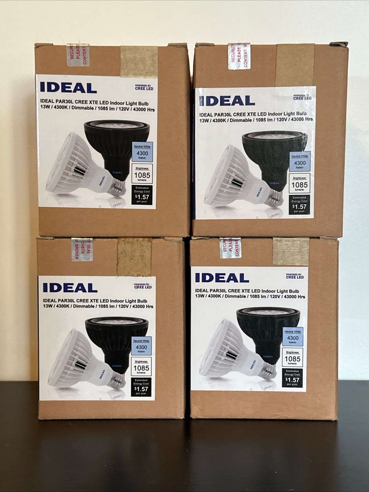 IDEAL CREE XBD LED, Dimmable, 13W, 2900K, 800 Lm, X 4 BLACK
