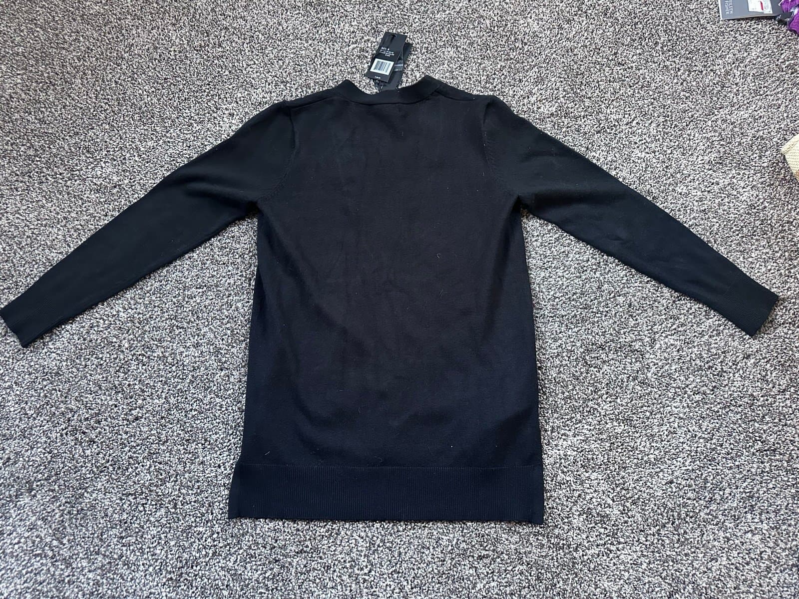 NWT Women’s Thesis Black Silver Studded Cardigan Sweater Sz. S - Thumbnail 5