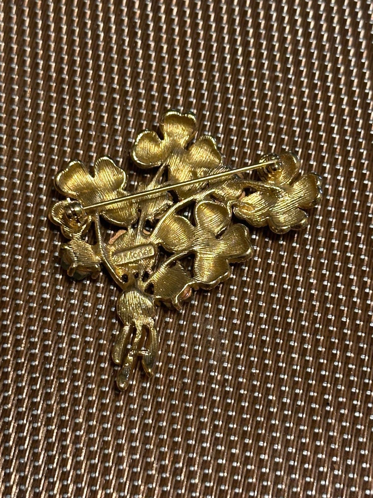 Gold toned Floral Bouquet Colorful Monet Brooch Jewelry - Thumbnail 3