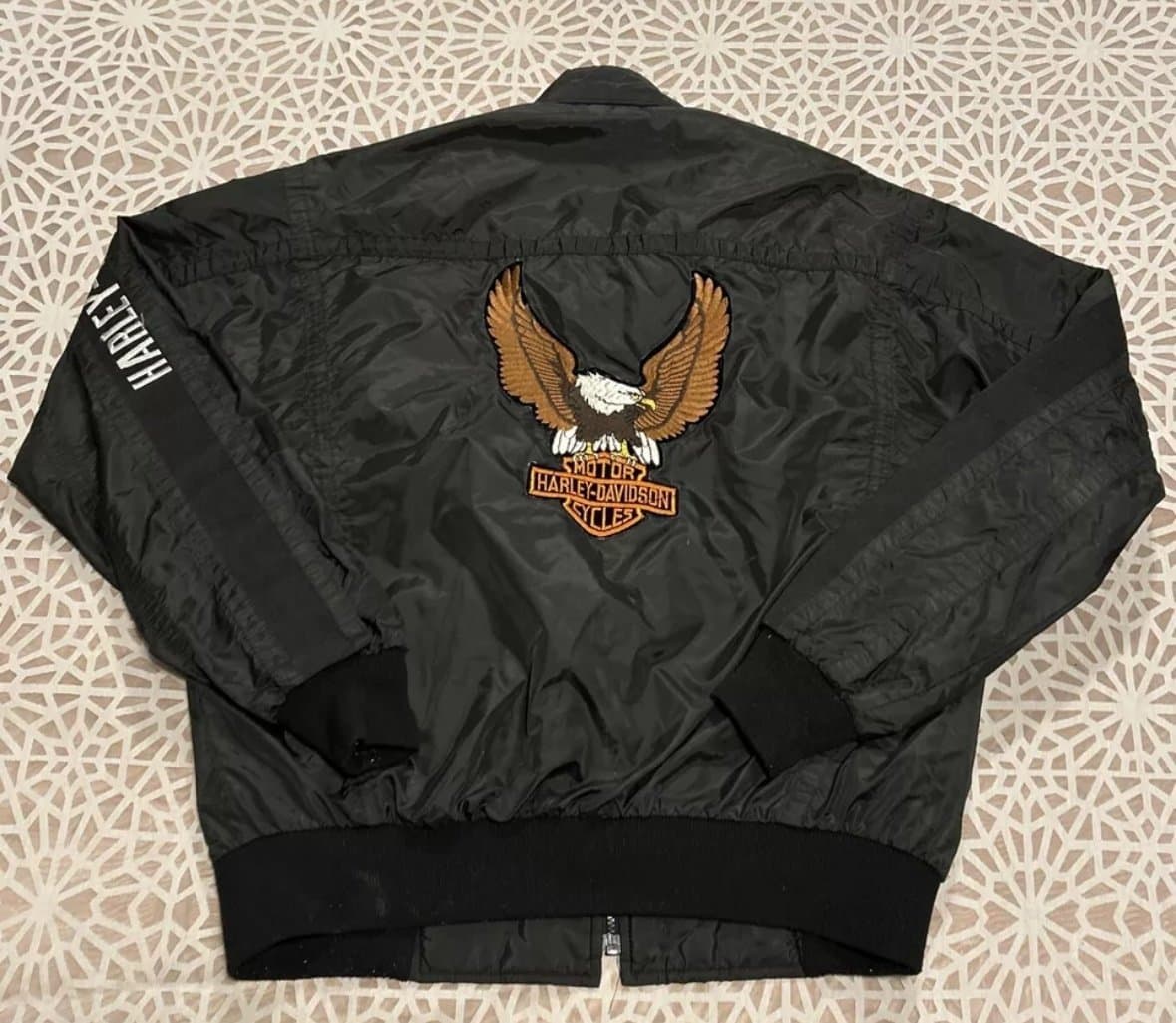 Harley Davidson Bomber Style Men’s Jacket With Liner Size Medium Vintage