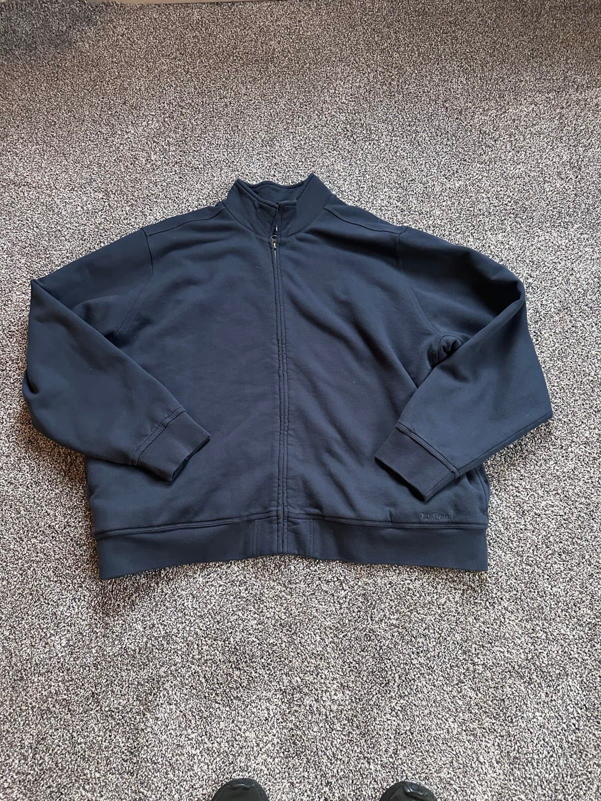 LL Bean Katahdin Iron Works Sherpa Lined Full Zip Sweatshirt Heavy XXL Reg
