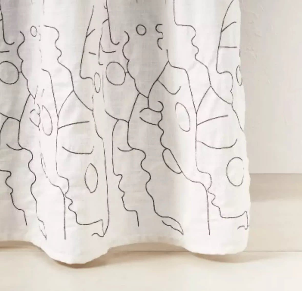 Opalhouse Jungalow In This Together White Shower Curtain Buttonhole 72”x72” NWT - Thumbnail 5