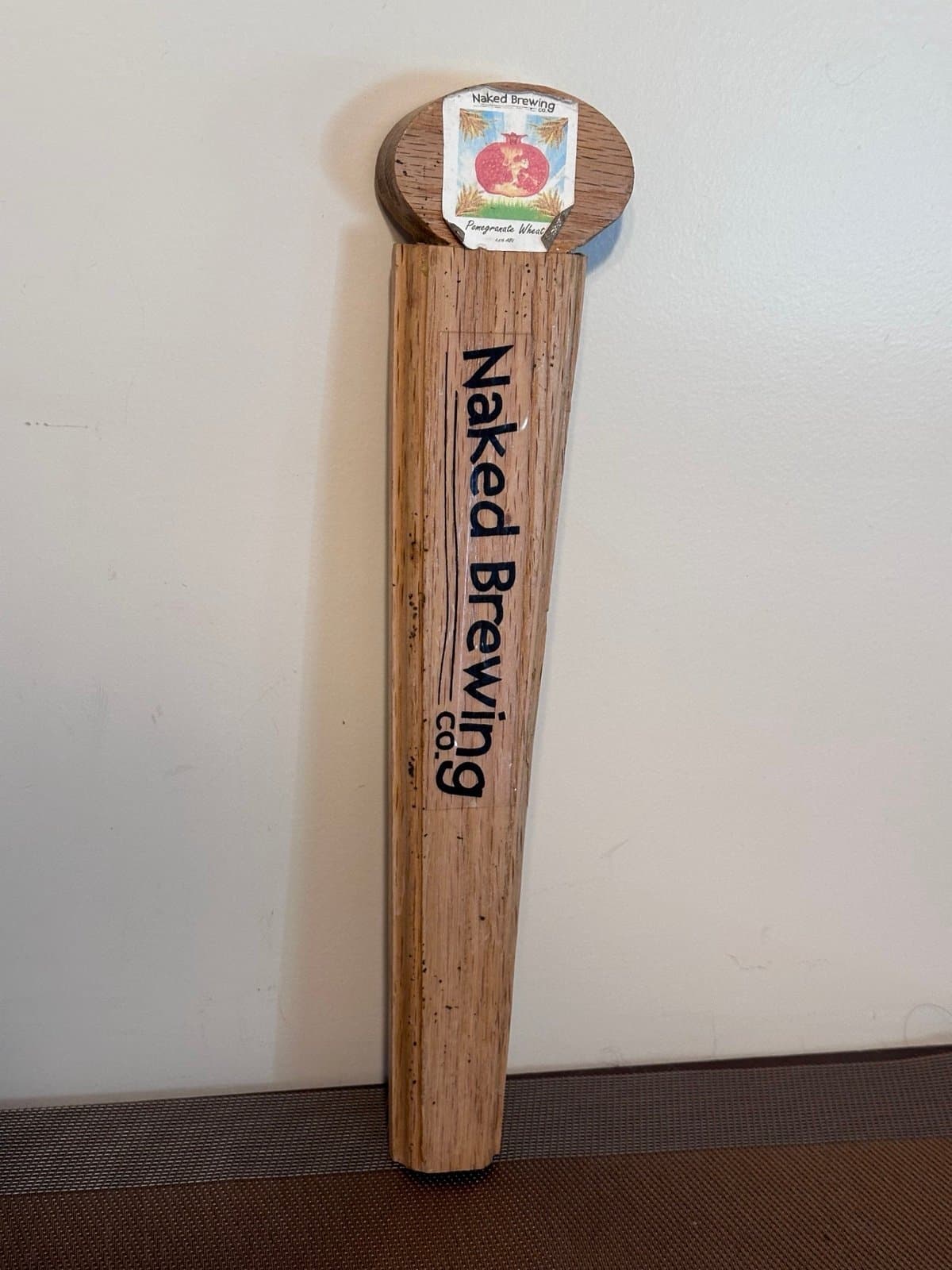 Naked Brewing Co. Pomegranate Wheat Tap Handle Knob