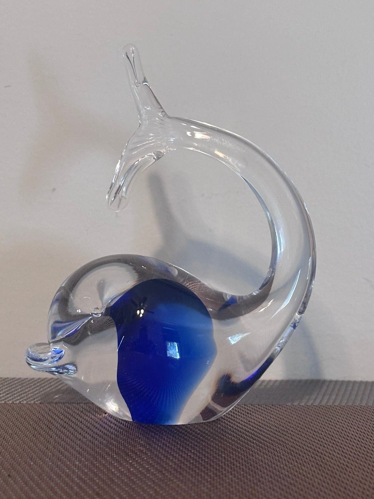 Vintage Murano Whale Paperweight, Beautiful!