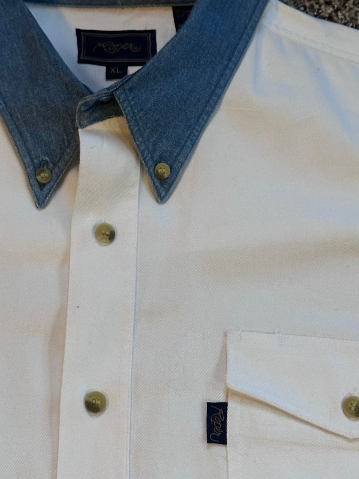 Roper Men's X Large Solid Short Sleeve Western Shirt - Pristine Condition!! - Thumbnail 2