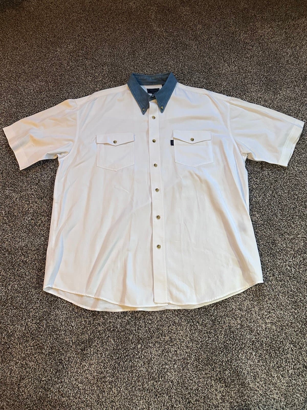 Roper Men's X Large Solid Short Sleeve Western Shirt - Pristine Condition!!