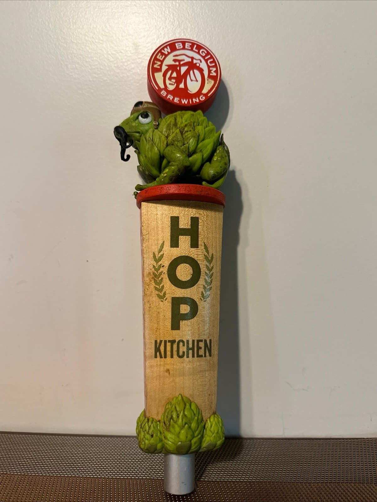 New Belgium Brewing HOP KITCHEN Figural Frog Craft Beer 12" Tap Handle