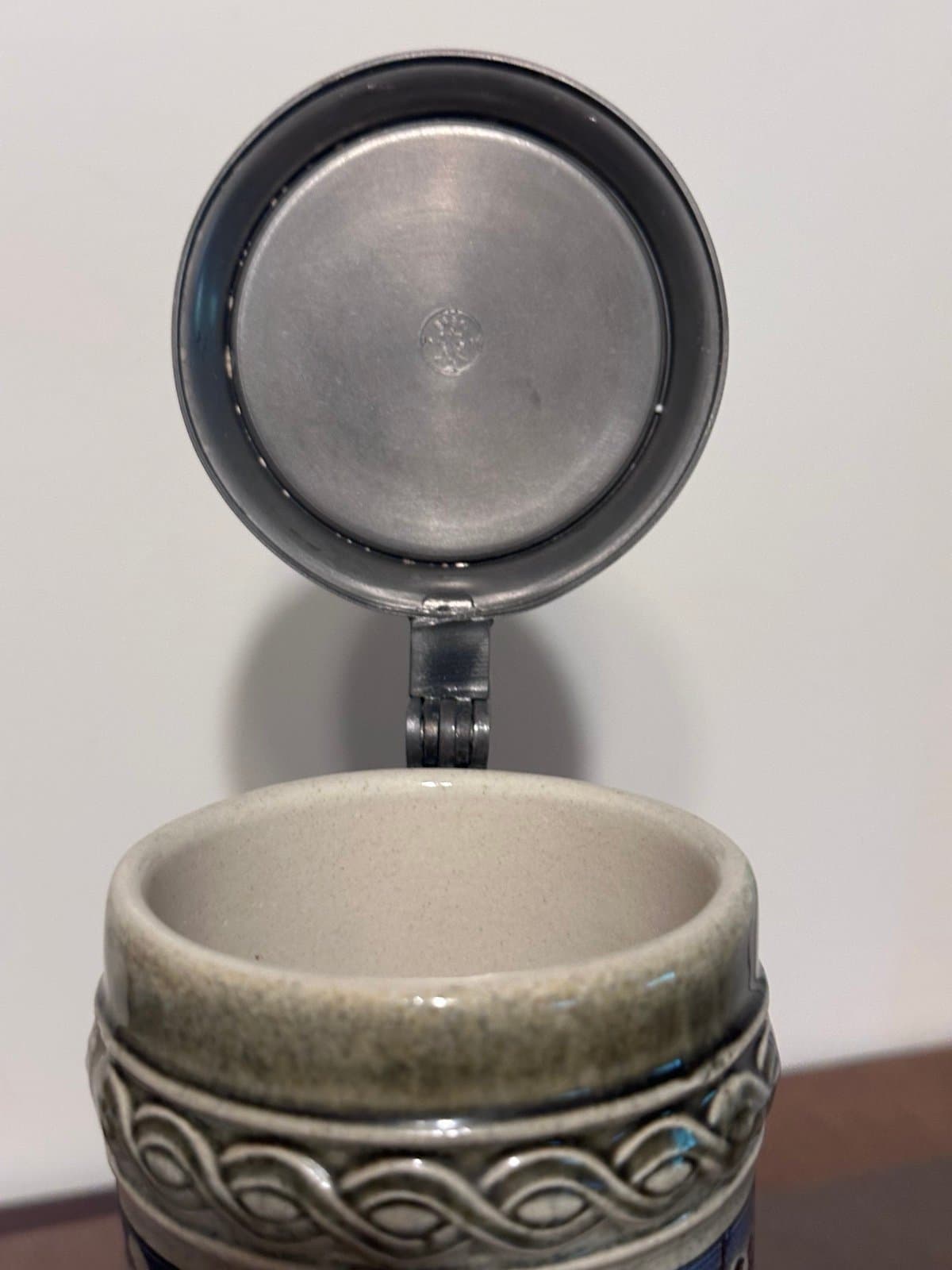 Vintage GERZIT Gerz Beer Mug Germany Horses pewter lid - Thumbnail 5