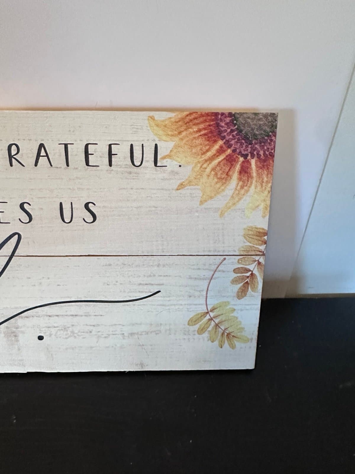Sincere Surroundings Wooden Wall Plaque Grateful Joyful 24” X 7” - Thumbnail 2