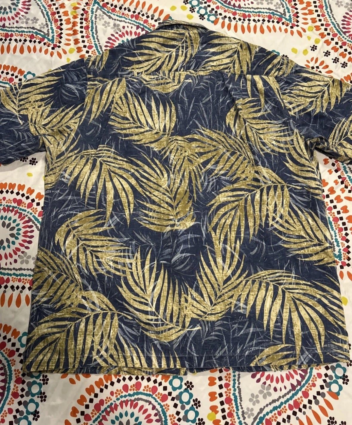 Vintage Kalaheo Hawaiian Shirt Size XL Made In Hawaii USA Style 802 Blue Beige - Thumbnail 6