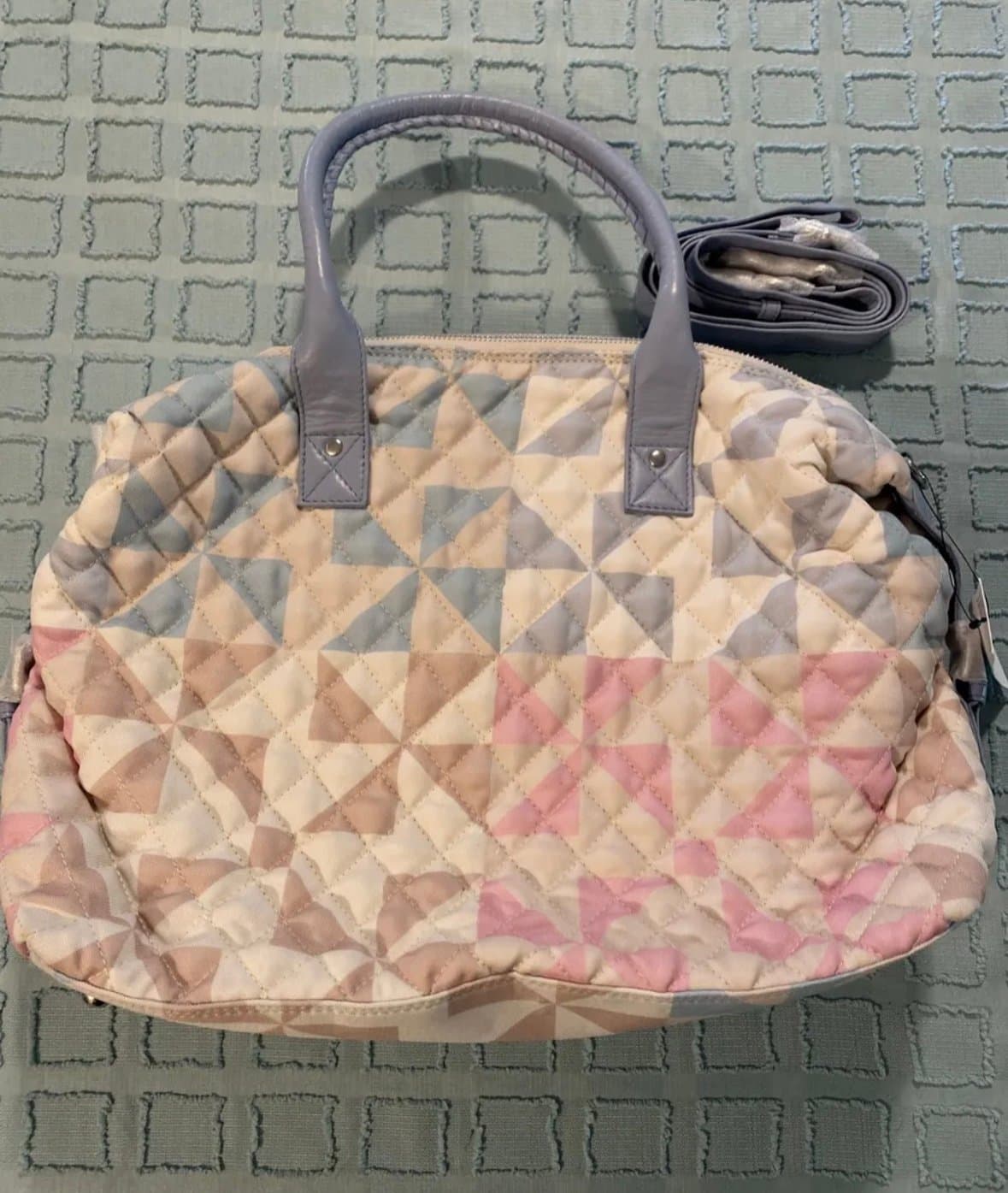 NEW Urban Outfitters Purse Hand Bag Shoulder Pastel Nunoo Bobby Patchwork - Thumbnail 2