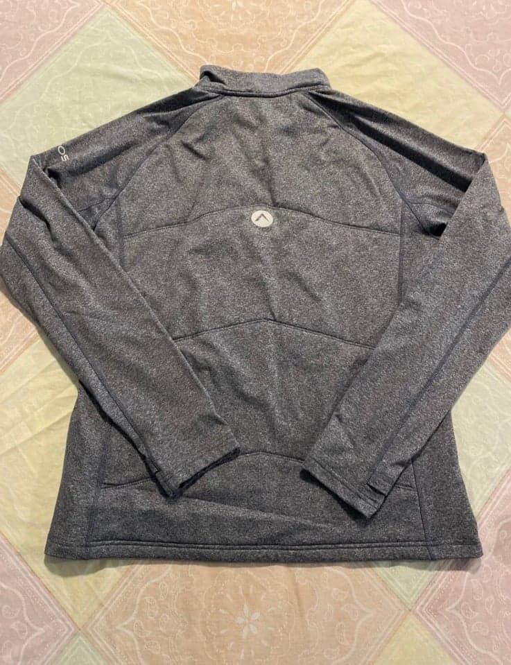 OROS Women's 1/4 Zip Black Pullover Athletic Thin Pad Insulated Sweatshirt XL - Thumbnail 2
