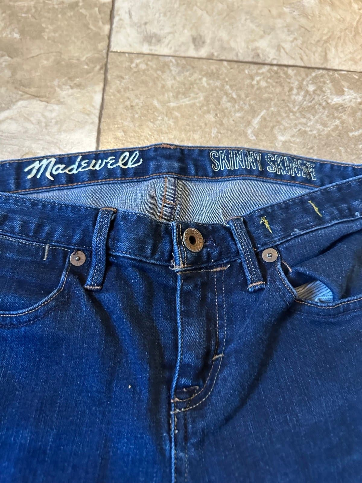 Madewell Blue Denim Stretch “Skinny Skinny” Women’s jeans Sz 25 X 32 - Thumbnail 3