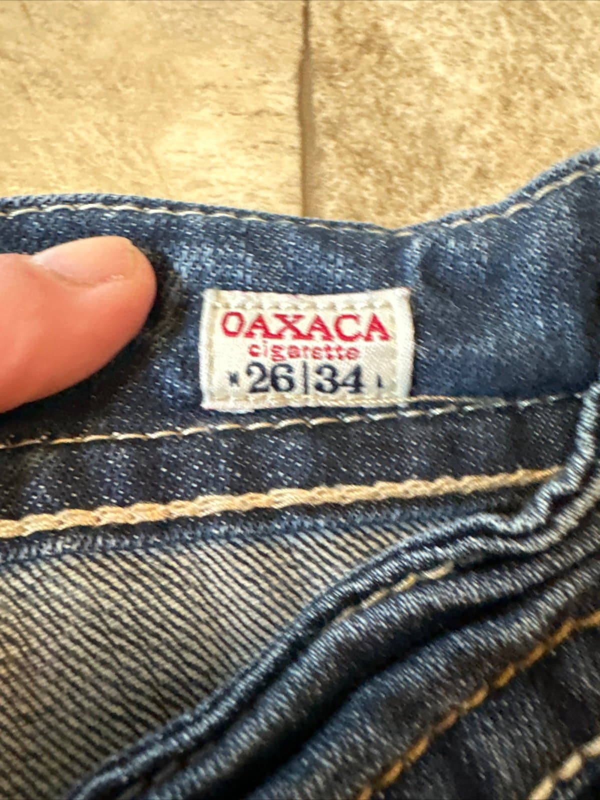 MEK Oaxaca Denim Distressed Low Rise Cigarette Skinny Leg Jeans 26X34 - Thumbnail 7
