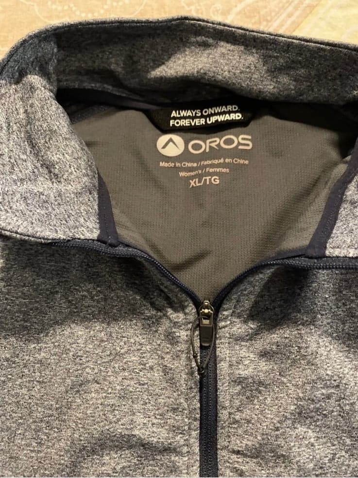 OROS Women's 1/4 Zip Black Pullover Athletic Thin Pad Insulated Sweatshirt XL - Thumbnail 3