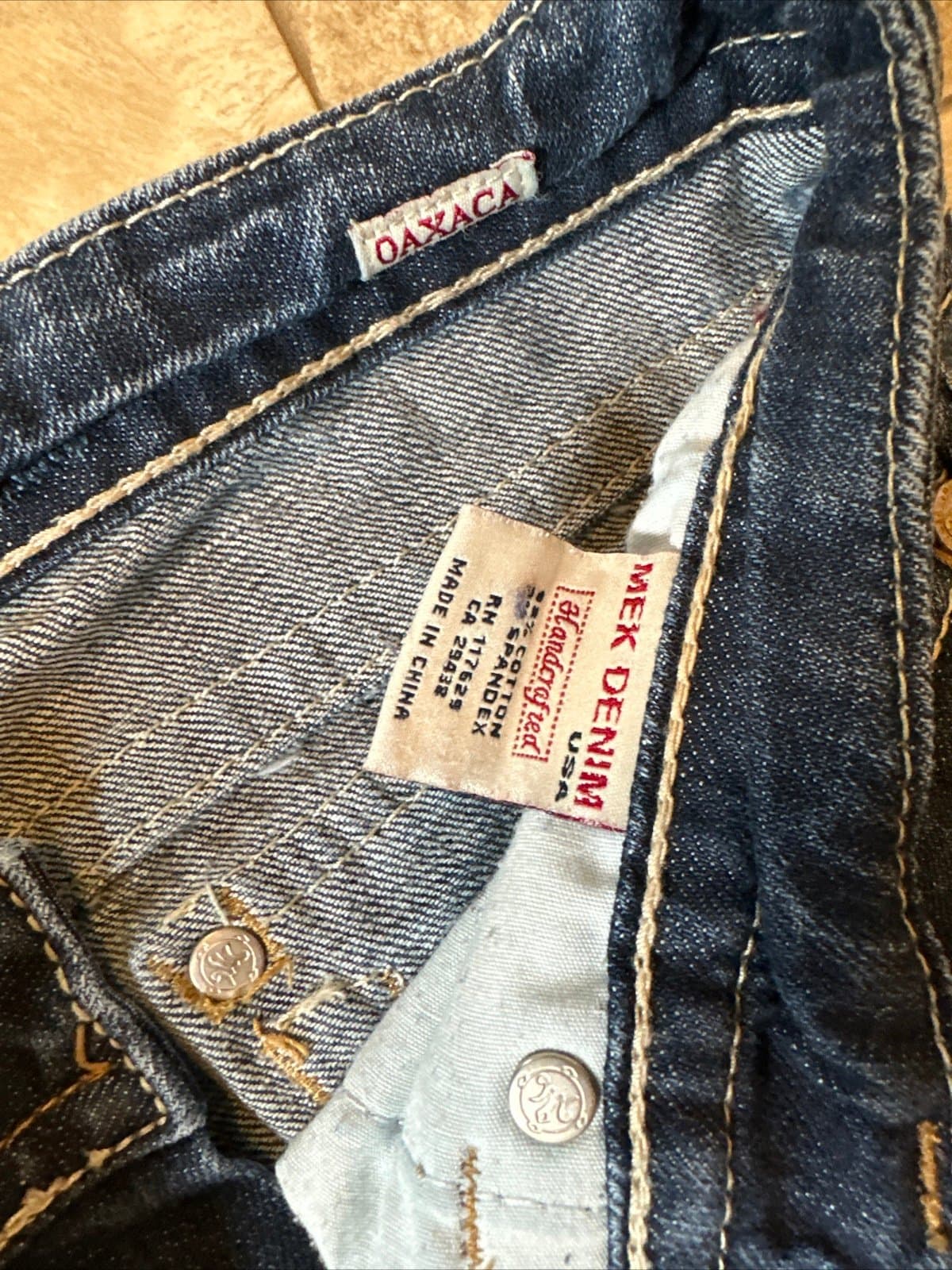 MEK Oaxaca Denim Distressed Low Rise Cigarette Skinny Leg Jeans 26X34 - Thumbnail 8