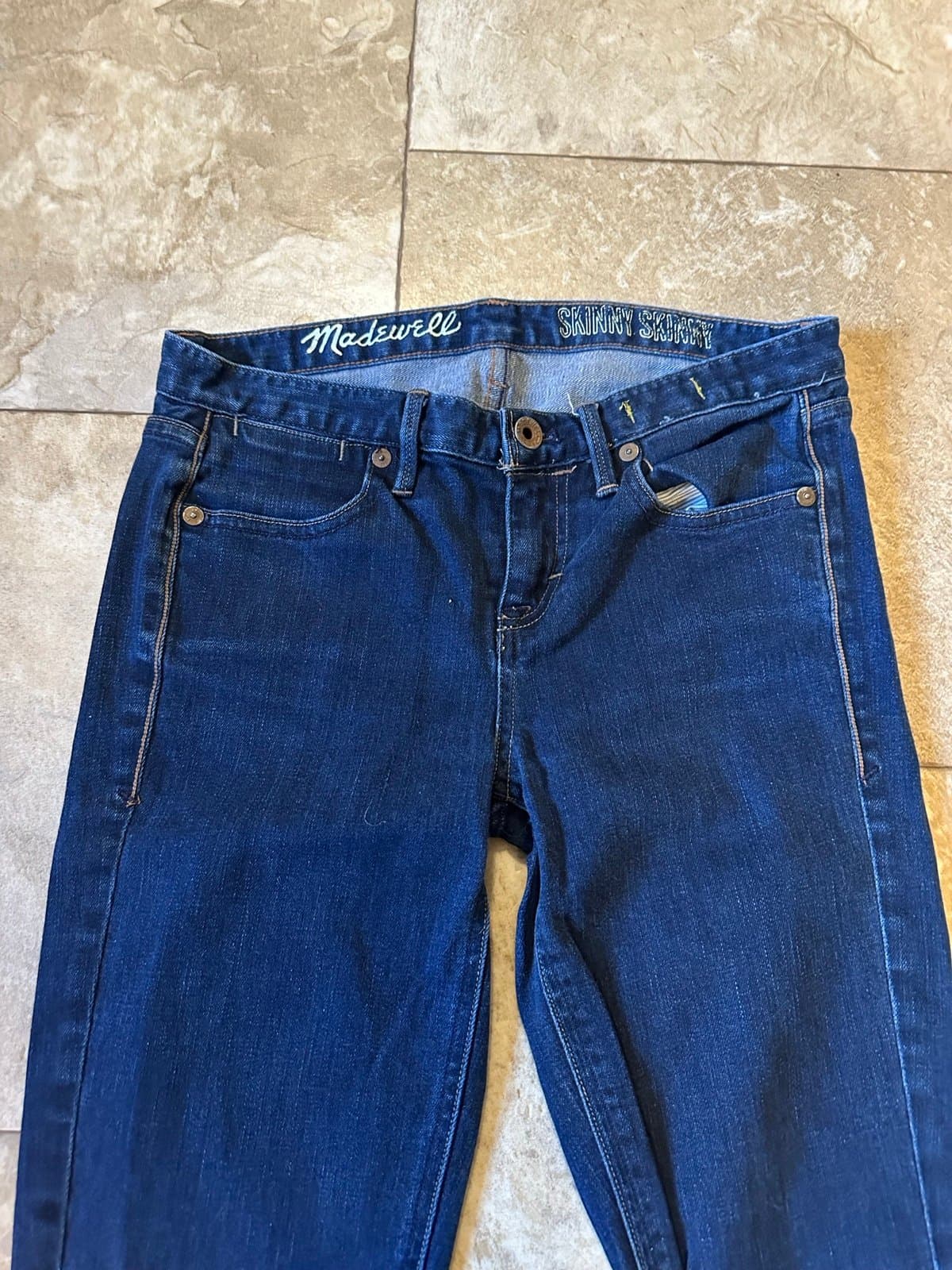 Madewell Blue Denim Stretch “Skinny Skinny” Women’s jeans Sz 25 X 32 - Thumbnail 2
