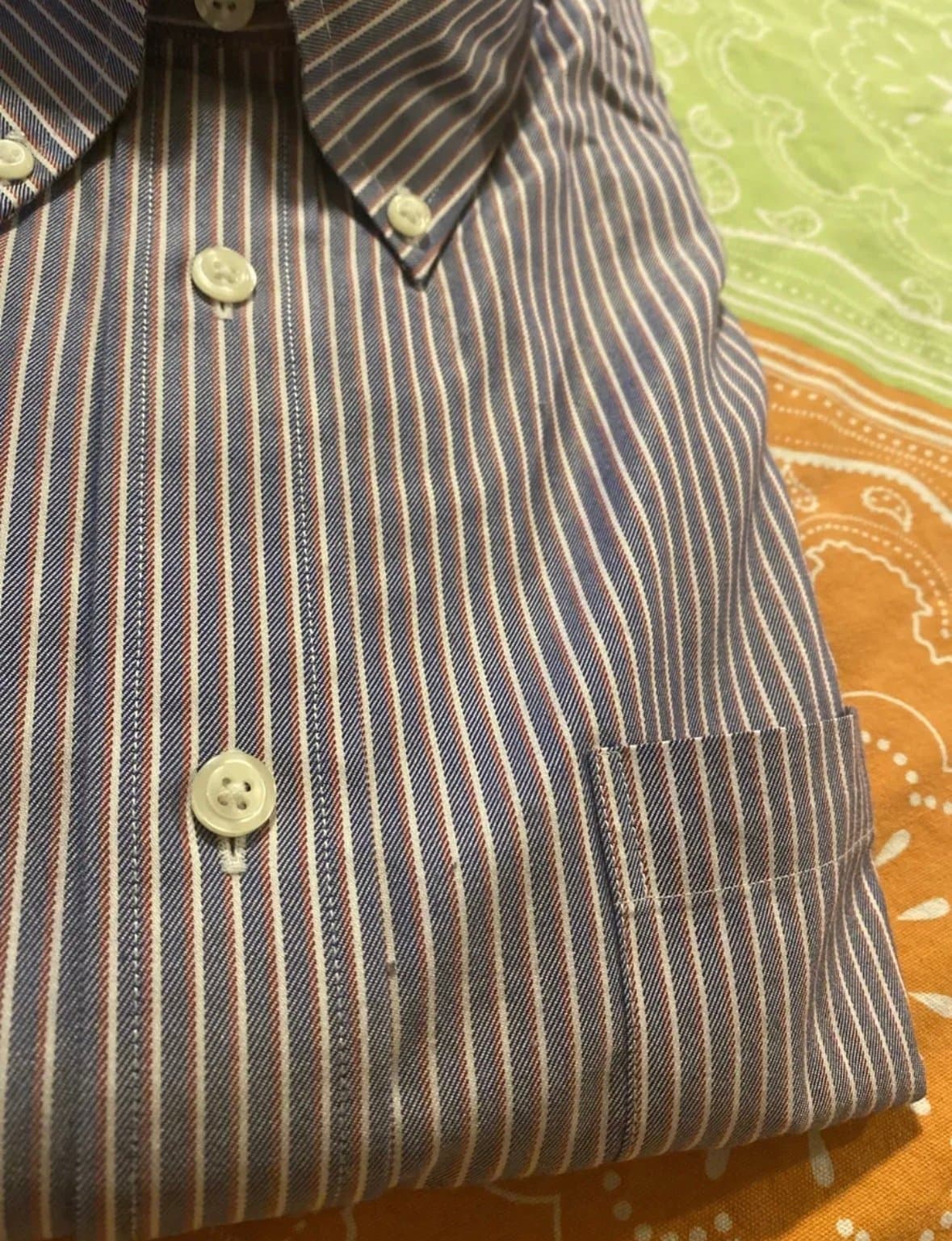 Brooks Brothers Long Sleeve Button Shirt Regent NWT XXL red white blue stripe - Thumbnail 5