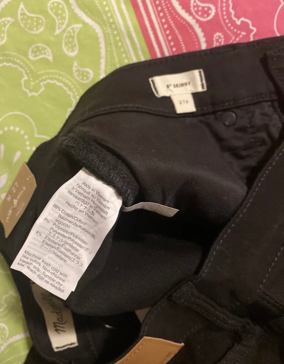Madewell 8" Skinny Jeans in Carbondale Wash Black Size 27 Petite Style J9158 NWT - Thumbnail 7