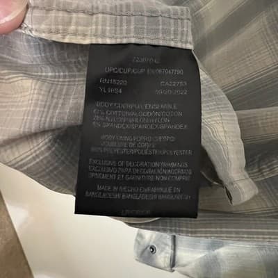 Walls Mens Grey Plaid Long Sleeve Snap Front Work Shirt Size Large - Thumbnail 7