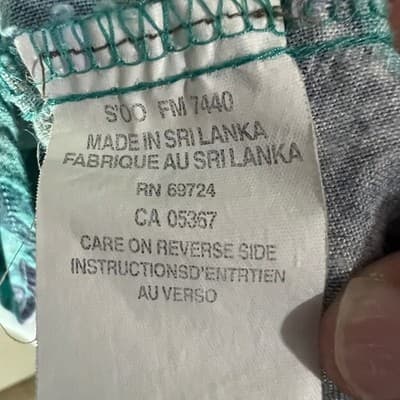 Vintage Columbia Mens Teal Fish Shark Print Rayon Linen Short Sleeve Shirt XXL - Thumbnail 7