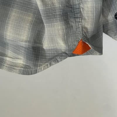 Walls Mens Grey Plaid Long Sleeve Snap Front Work Shirt Size Large - Thumbnail 5