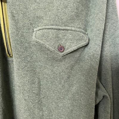 MADE by Cam Newton Men's Green Heathered 1/4 Zip Pullover Pocket Sweatshirt 2XL - Thumbnail 4