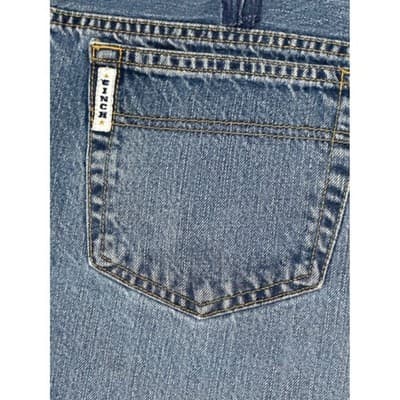 Cinch Up Men's 44x34 Western Bootcut Jeans Cowboy Rodeo Heavy Denim White Label - Thumbnail 5