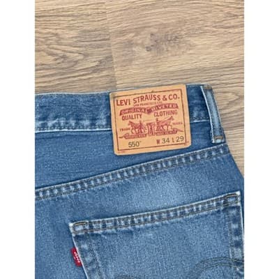 Levi Strauss 550 Relaxed Fit Men Jeans Blue W34 L29 - Thumbnail 4