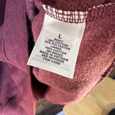 Magellan Outdoor Men's Classic Fit Burgundy Snap Neck Pullover Sweatshirt Size L - Thumbnail 5