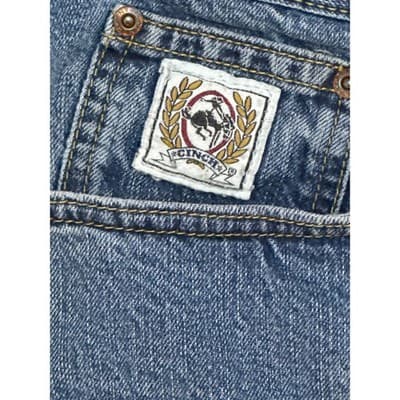 Cinch Up Men's 44x34 Western Bootcut Jeans Cowboy Rodeo Heavy Denim White Label - Thumbnail 3