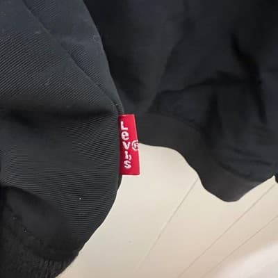 Levi Strauss Co Bomber Jacket Black Full Zip Mens Size L Ribbed Collar Cuffs - Thumbnail 8