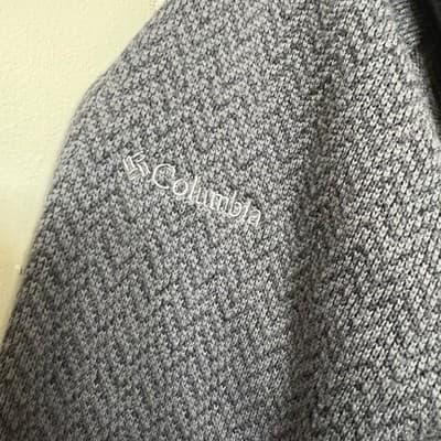 Columbia Womens Darling Days Pullover Hoodie Dark Gray Herringbone Snaps Size M - Thumbnail 4