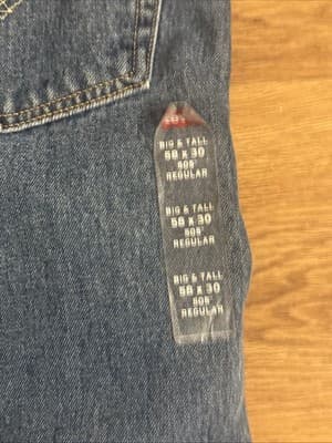 Levi’s 505 Regular Fit Straight Leg Jeans Men’s Blue Denim 58x30 – NWT New - Thumbnail 4