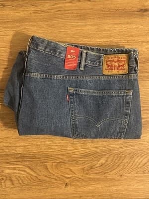Levi’s 505 Regular Fit Straight Leg Jeans Men’s Blue Denim 58x30 – NWT New - Thumbnail 2