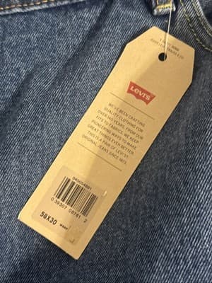 Levi’s 505 Regular Fit Straight Leg Jeans Men’s Blue Denim 58x30 – NWT New - Thumbnail 3