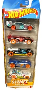 Hot Wheels Stunt Tracks 5-Pack Diecast Cars Set Loop Track Racers New JKG07