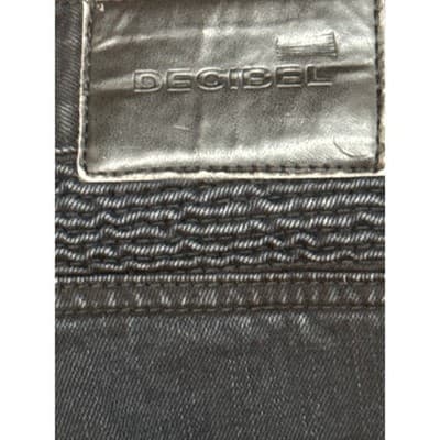 DECIBEL Men's Black Distressed Moto Jeans 32W 34L - Thumbnail 4
