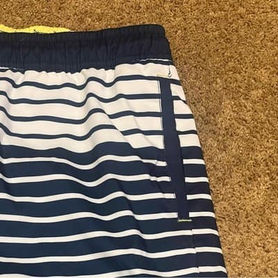 Sperry Top-Sider Swim Trunks Navy Striped Board Shorts Nautical Men's Size XL - Thumbnail 2