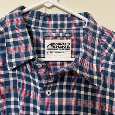 Mountain Khakis Shoreline Shirt Plaid Short Sleeve Button Down Relaxed Mens XL - Thumbnail 4