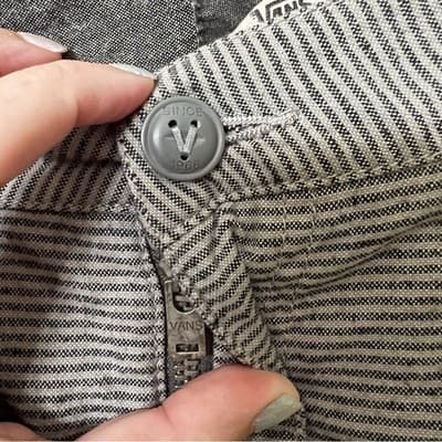 Vans Off The Wall Striped Chino Walkshorts Skate Shorts Grey Men's Size 36 - Thumbnail 2